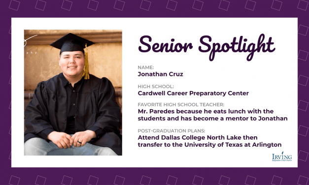 Senior Spotlight: Jonathan Cruz, Cardwell Career Preparatory Center