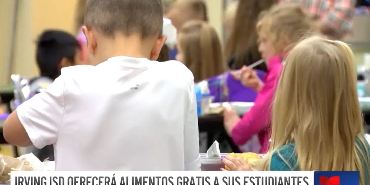 Telemundo: Irving ISD brindará desayunos y almuerzos gratis a sus estudiantes