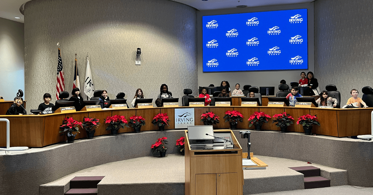 Irving ISD Second Grade Students Visit City Hall